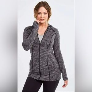 Ruby Ribbon Medium Comfy and lightweight hoodie with Full-zip closure.